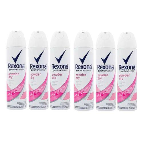 Desodorante Antitranspirante Aerosol Rexona Women Powder 150ml 6und