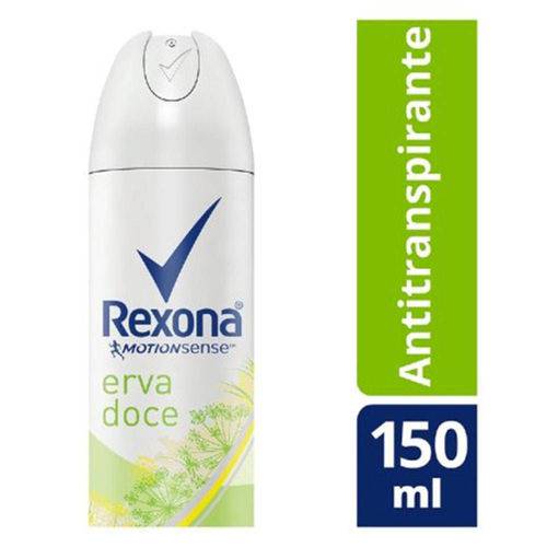 Desodorante Antitranspirante Aerossol Rexona Erva Doce 150ml