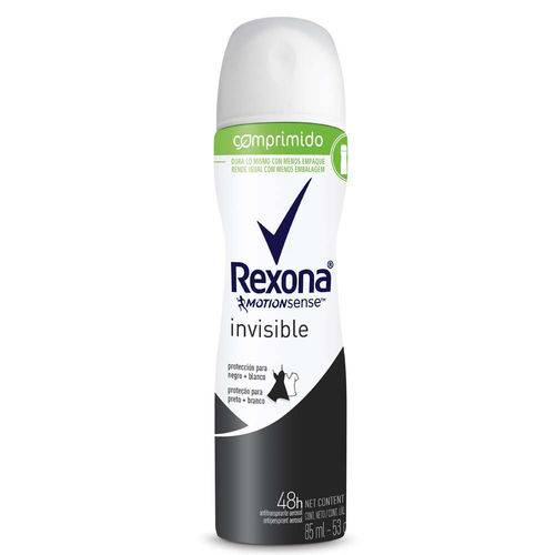 Desodorante Antitranspirante Aerossol Rexona Invible 85ml