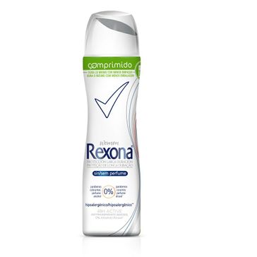 Desodorante Antitranspirante Rexona Feminino Aerosol Comprimido Sem Perfume 56g