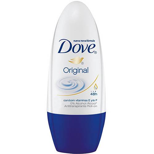 Desodorante Antitranspirante Roll On Dove Original Feminino 50ml