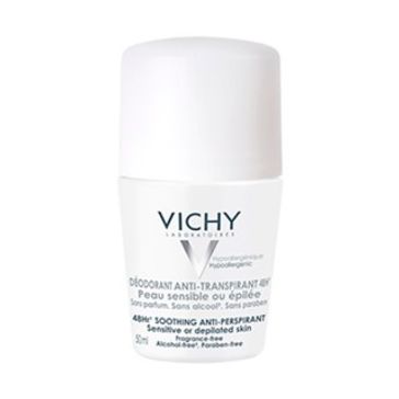 Desodorante Antitranspirante Roll-on Peles Sensíveis 48h Vichy 50ml