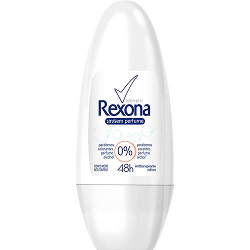 Desodorante Antitranspirante Roll On Rexona Women Sem Perfume 50ml