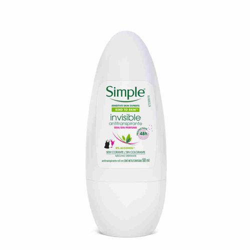 Desodorante Antitranspirante Roll-On Simple Invisible Feminino 50ml