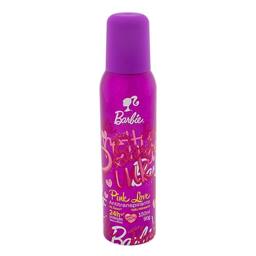 Desodorante Barbie Pink Love Aerosol Antitranspirante 24h com 150ml