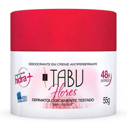 Desodorante Creme Tabu Flores 55g