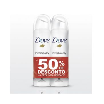 Desodorante Antitranspirante Aerosol Dove Invisible Dry 89g Pack 2 Unidades