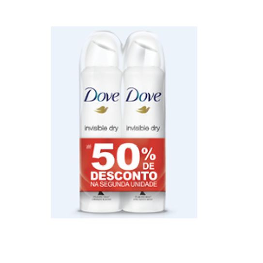 Desodorante Dove Invisible Dry Aerosol 89g 50% na Segunda Und