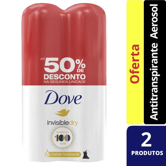 Desodorante Dove Invisible Dry Aerosol 89g 50% na Segunda Undidade
