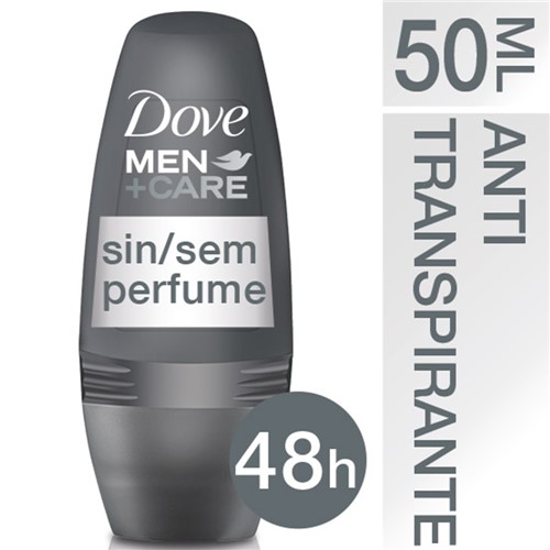 Desodorante Dove Men + Care Sem Perfume Roll-on Antitranspirante 48h com 50ml