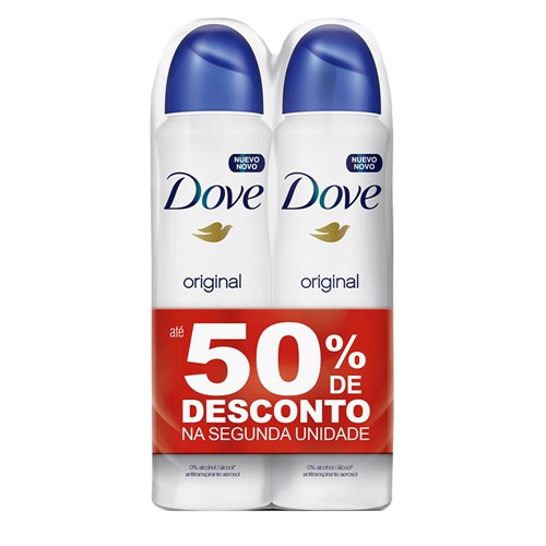 Desodorante Dove Original Aerosol 50% de Desconto na Segunda Unidade de 150ml Cada