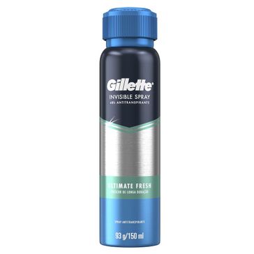 Desodorante Spray Antitranspirante Gillette Ultimate Fresh 93g