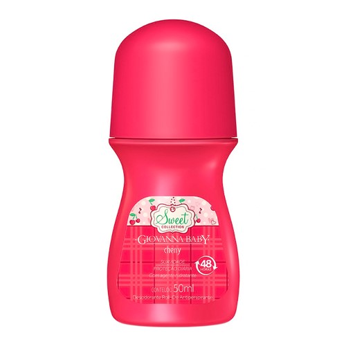 Desodorante Giovanna Baby Sweet Collection Cherry Roll-on Antiperspirante 48h com 50ml
