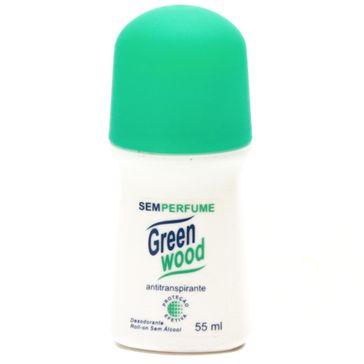 Desodorante Greenwood Sem Perfume Roll-on Antitranspirante 48h com 55ml