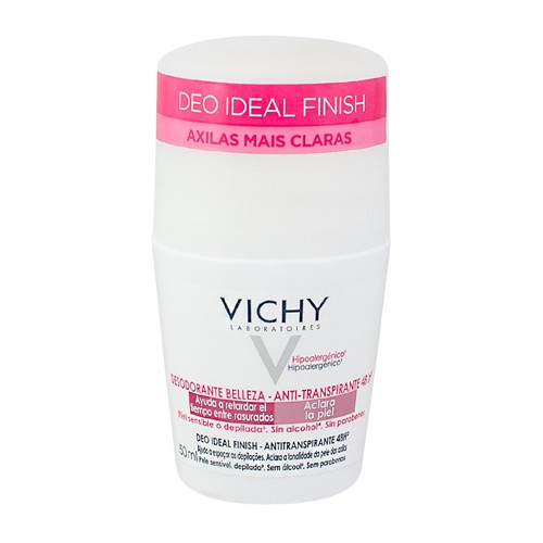 Desodorante Ideal Finish Vichy Roll-on Antitranspirante 48h com 50ml