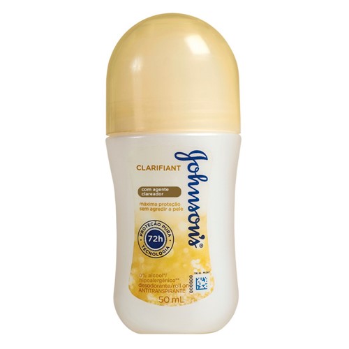 Desodorante Johnson's Clarifiant Roll-on Antitranspirante 72h com 50ml