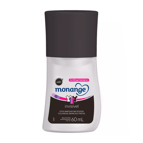 Desodorante Monange Invisível Roll-on Antitranspirante 48h com 60ml