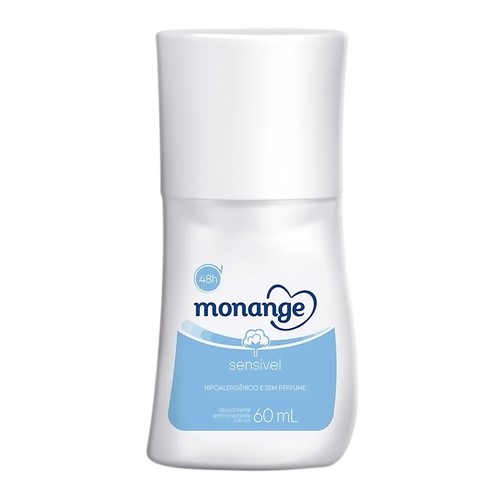 Desodorante Monange Sensível Roll-on Antitranspirante 48h com 60ml
