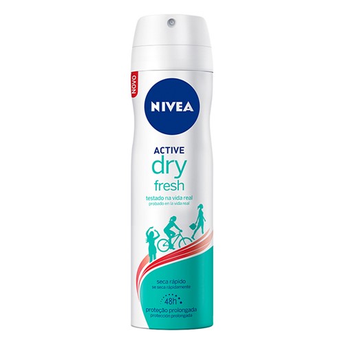 Desodorante Nivea Active Dry Fresh Aerosol Antitranspirante Feminino 48h 150ml