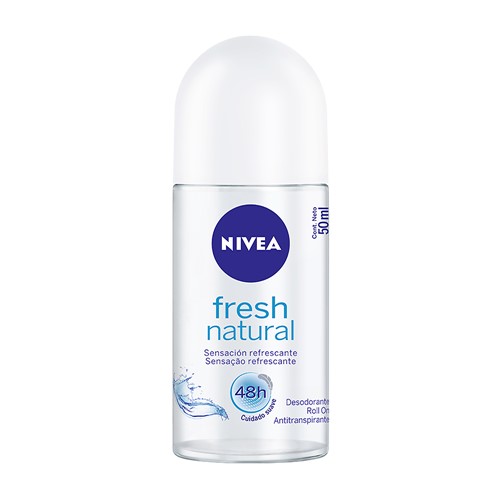 Desodorante Nivea Fresh Natural Roll-on Antitranspirante 48h com 50ml