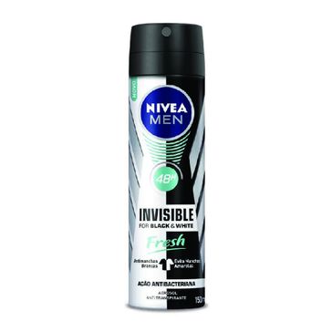 Desodorante Antitranspirante Aerosol Nivea Invisible For Black & White Fresh Nivea Men 150ml