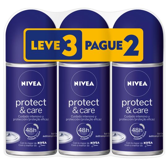 Desodorante Nivea Pretect Care Rollon 50ml Leve 3 Pague 2
