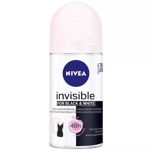 Desodorante Nivea Rollon Invisible Black & Withe 50ml