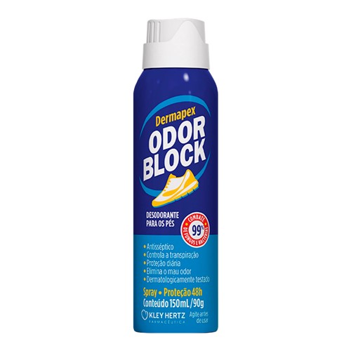 Desodorante para Pés Dermapex Odor Block Original Aerosol 150ml