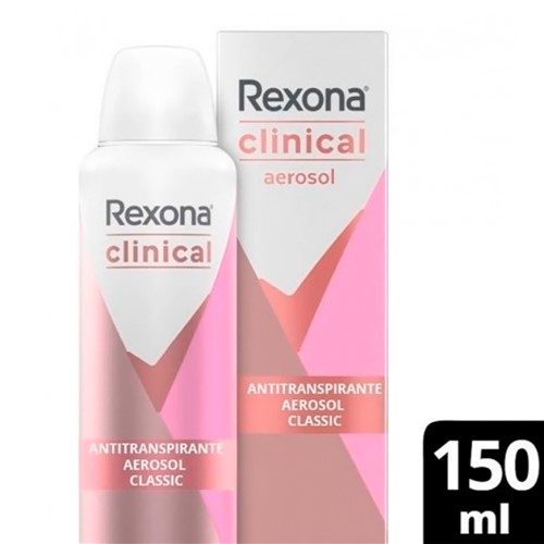 Desodorante Rexona Clinical Classic Aerosol Antitranspirante 96h 150ml