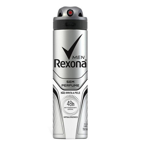 Desodorante Rexona Men Sem Perfume Aerosol Antitranspirante 48h 150ml