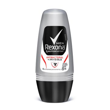 Desodorante Antitranspirante Rollon Rexona Masc Antibacterial Inivisible 50ML
