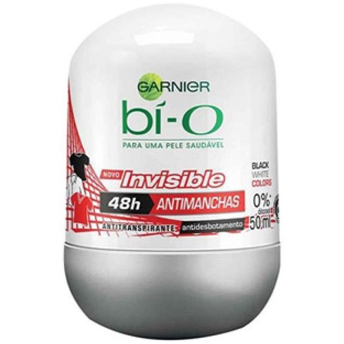 Desodorante Roll On Garnier Bí-O Invisible Black White Colors Masculino