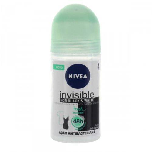 Desodorante Roll On Nivea Blak e White Fresh Erva Doce 50ml