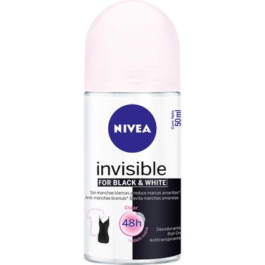 Desodorante Roll On Nivea Feminino Invisible Black & White 50ml