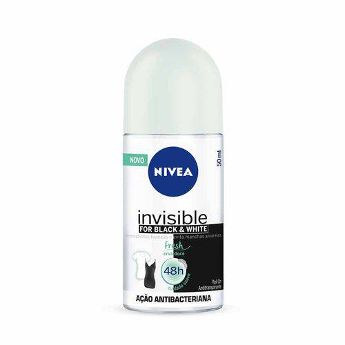 Desodorante Roll On Nivea Invisible Black & White Feminino 50ml