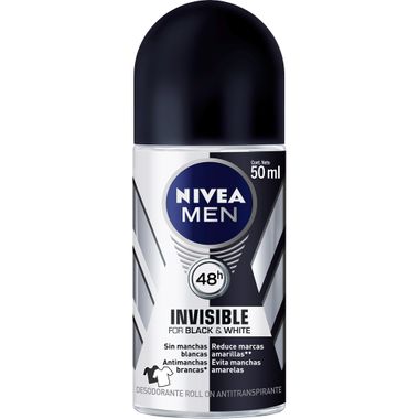 Desodorante Roll On Nivea Men Invisible Black & White 50ml Cx. C/ 12 Un.