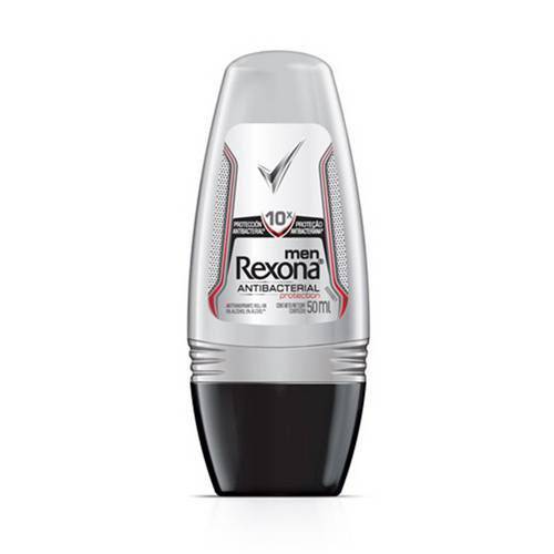 Desodorante Roll On Rexona Antibacteriano Protection Men com 50 Ml