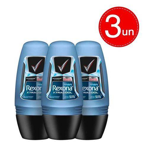 Desodorante Roll On Rexona Xtracool 50ml 3 Unidades