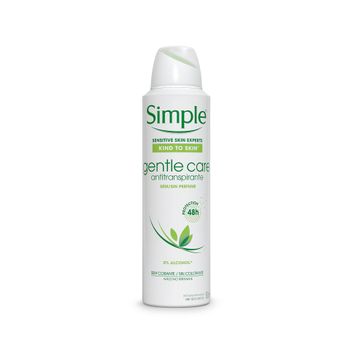 Desodorante Antitranspirante Aerosol Simple Gentle Care 150ml
