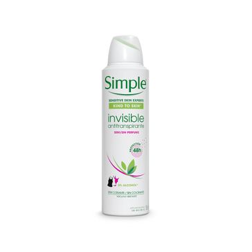 Desodorante Antitranspirante Aerosol Simple Invisible 150ml