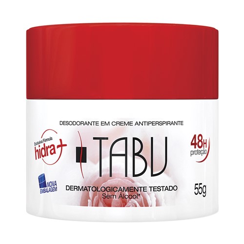 Desodorante Tabu Creme Antiperspirante 48h com 55g