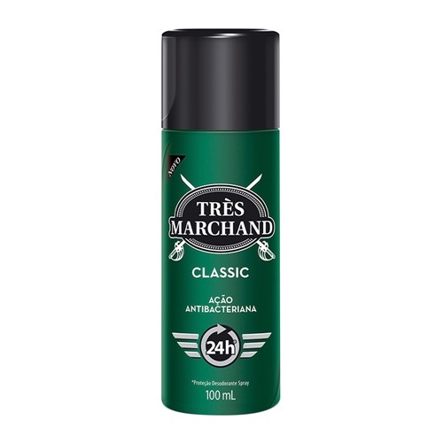 Desodorante Três Marchand Classic Spray com 100ml