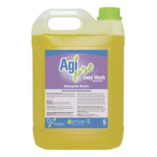 Detergente Agi Pro Deep Wash Concentrado Neutro 5 Lt