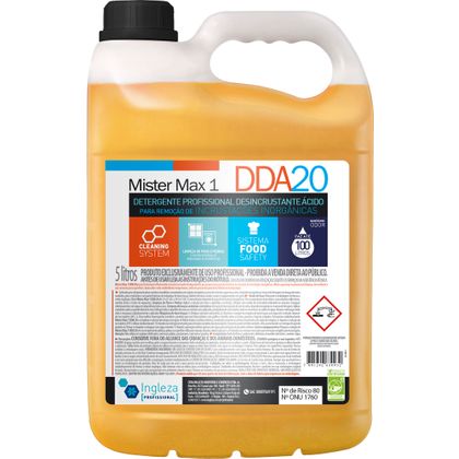 Detergente Desincrustante Ácido Remoção Mister Max DDA20 5L