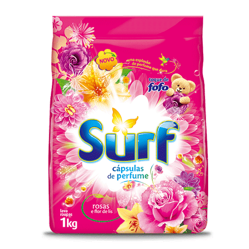 Detergente em Pó Surf Rosas e Flor de Lis - 1Kg 1015826