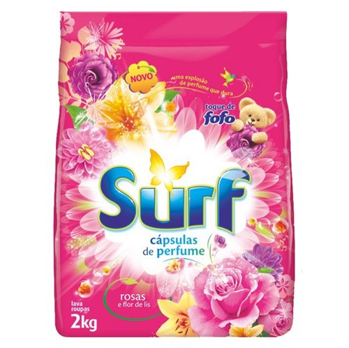 Detergente em Pó Surf Rosas Flor de Lis Sache 2kg