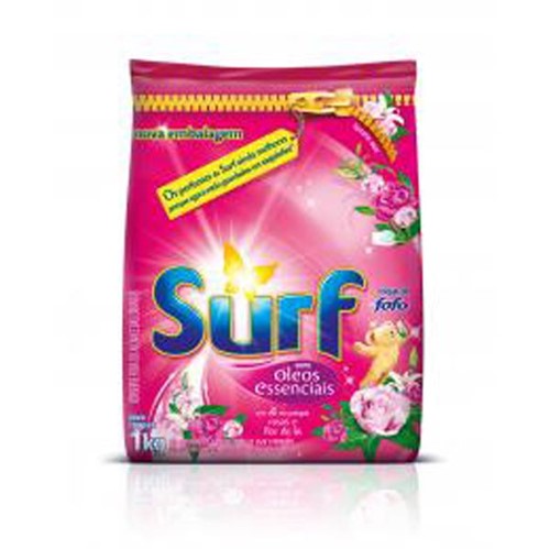 Detergente em Pó Surf Sache Rosas Flor de Lis 1kg