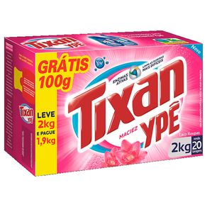 Detergente em Pó Tixan Ypê Maciez Leve 2Kg Pague 1,9Kg