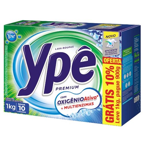 Detergente em Pó Ypê Premium Grátis 100g 1k