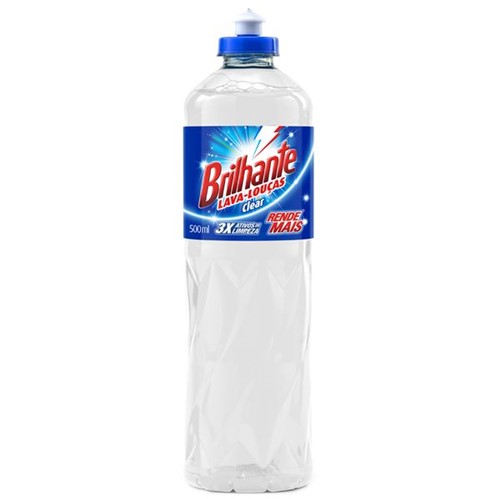 Detergente Liquido Brilhante 500ml Clear
